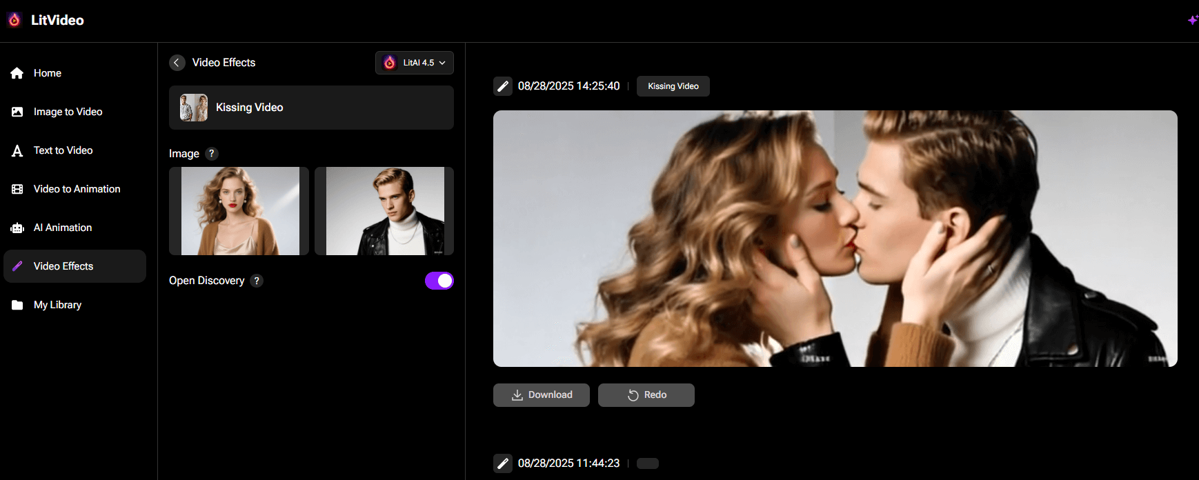 AI Kissing Video