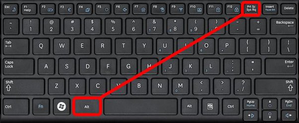 Alt Key + The Print Screen Key