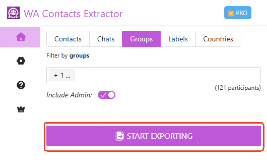 export whatsapp group contacts via wa contacts extractor