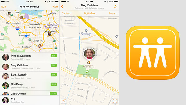 find my friends iphone