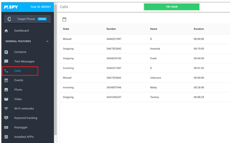 mSpy Call Recording