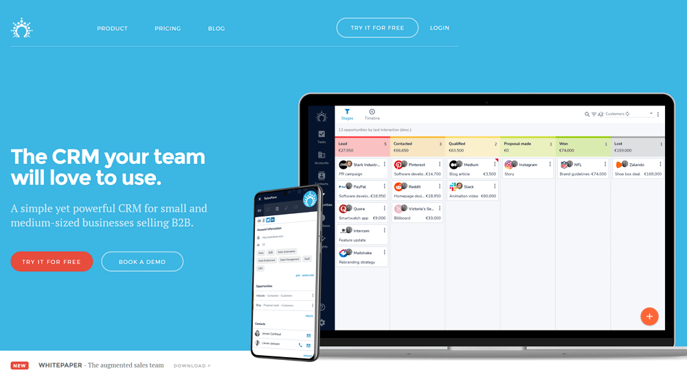 Salesflare CRM Website