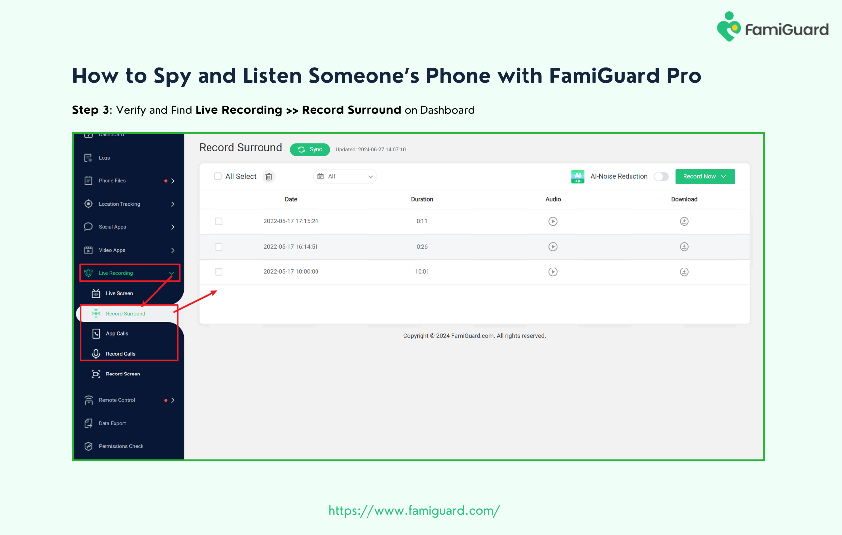 How to Spy and Listen to Someone's Device with FamiGuard Pro