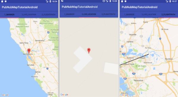 track android with google maps