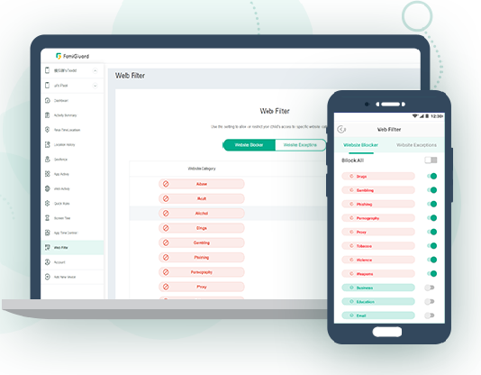 famiguard content filtering