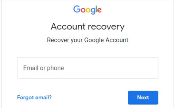 google account recovery