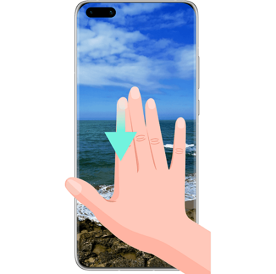 huawei three fingers