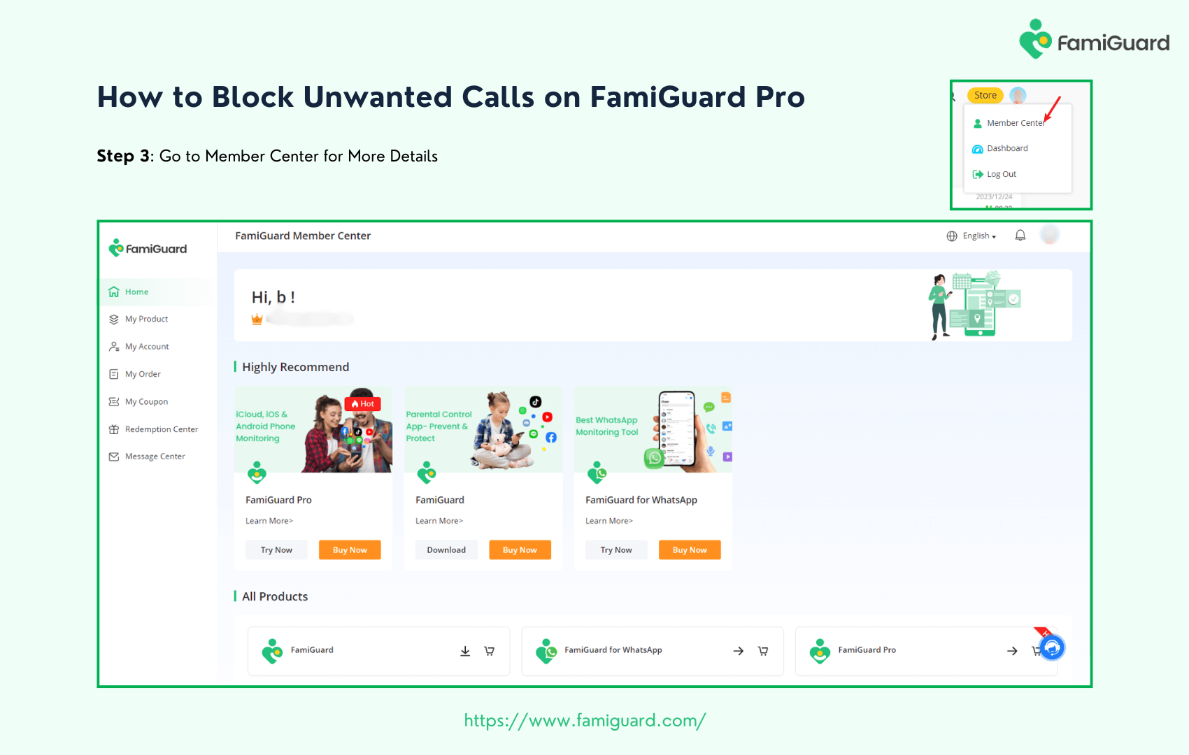 famiguard pro member center