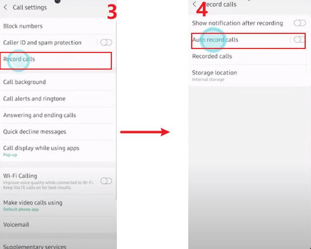 record calls on samsung phone automatically