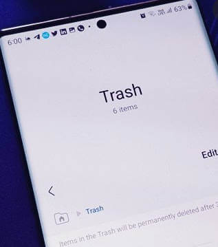 samsung trash text messages