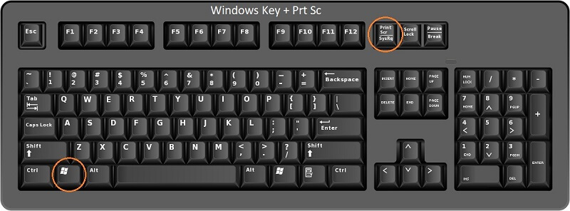 Windows Key + Prt Sc