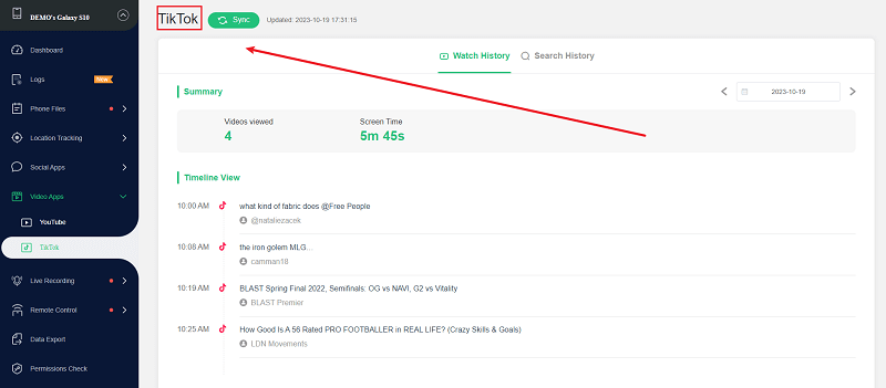 use famiGuard pro to view private tiktok account