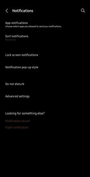 access apps and notifications option
    in android settings