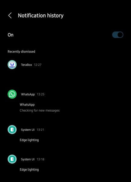 access notification history