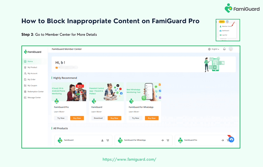 FamiGuard Pro Member Center