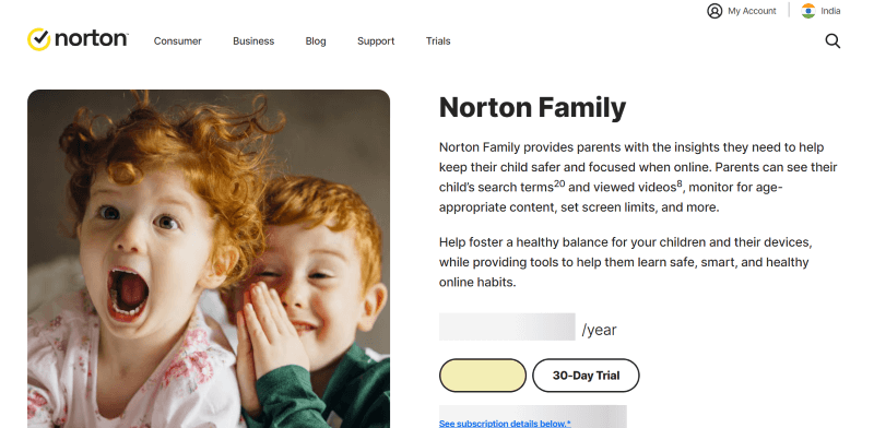 norton family parental control app