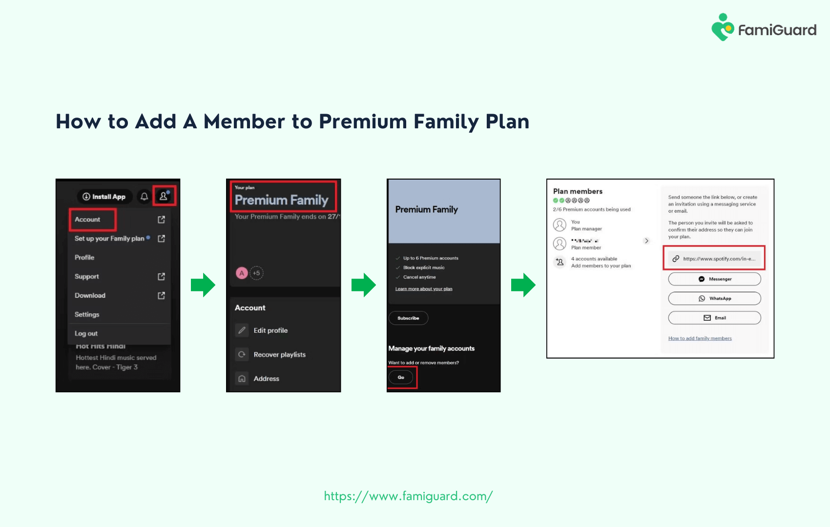 How to Add A Member to
		Spotify Premium Family Plan