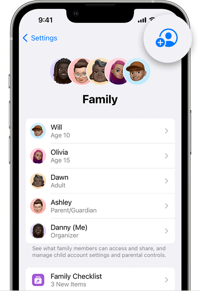 ios family settings