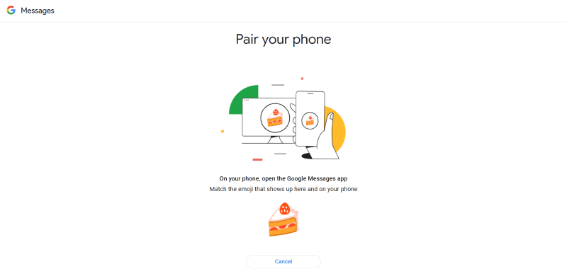 pair your phone with google messages