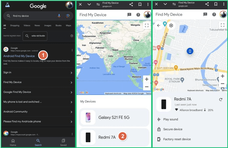 google find my to track location