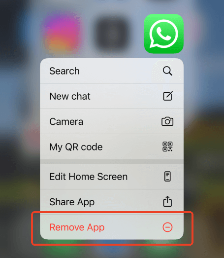 remove whatsapp on iphone