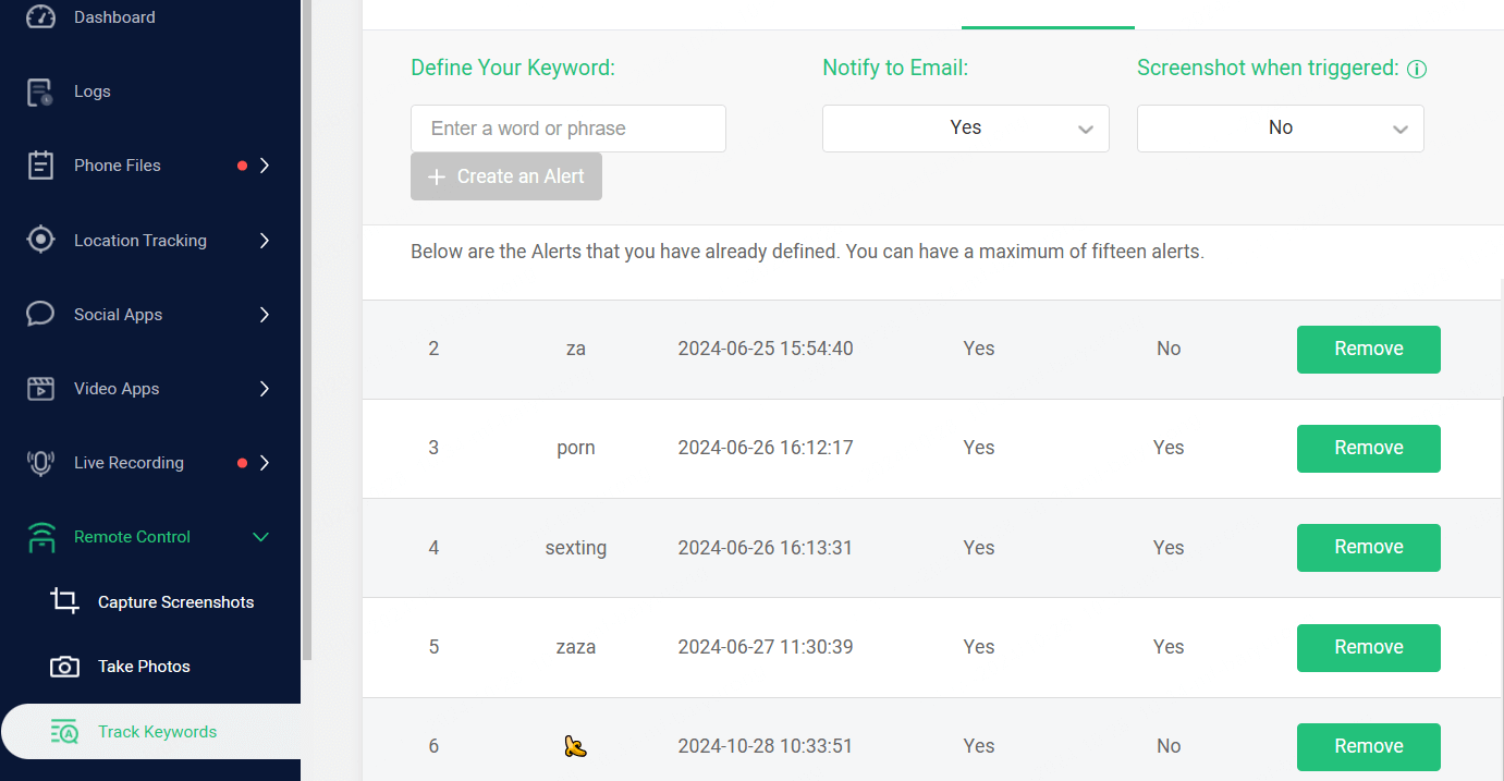 famiguard pro to detect fruit emojis