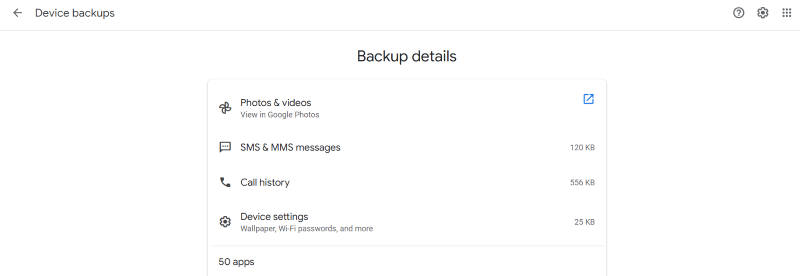 access backups on Google docs