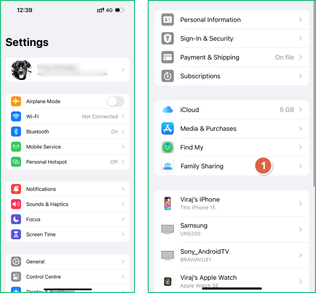 ios family sharing