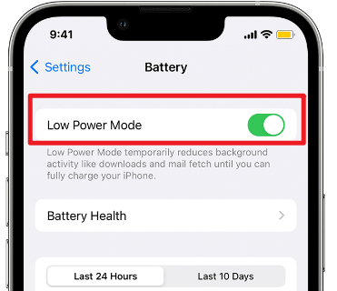 ios low power mode