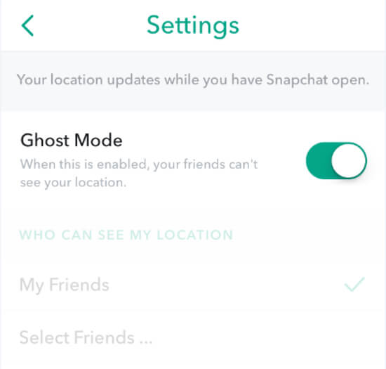 snapchat ghost mode