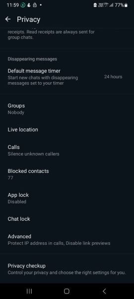 access your block list