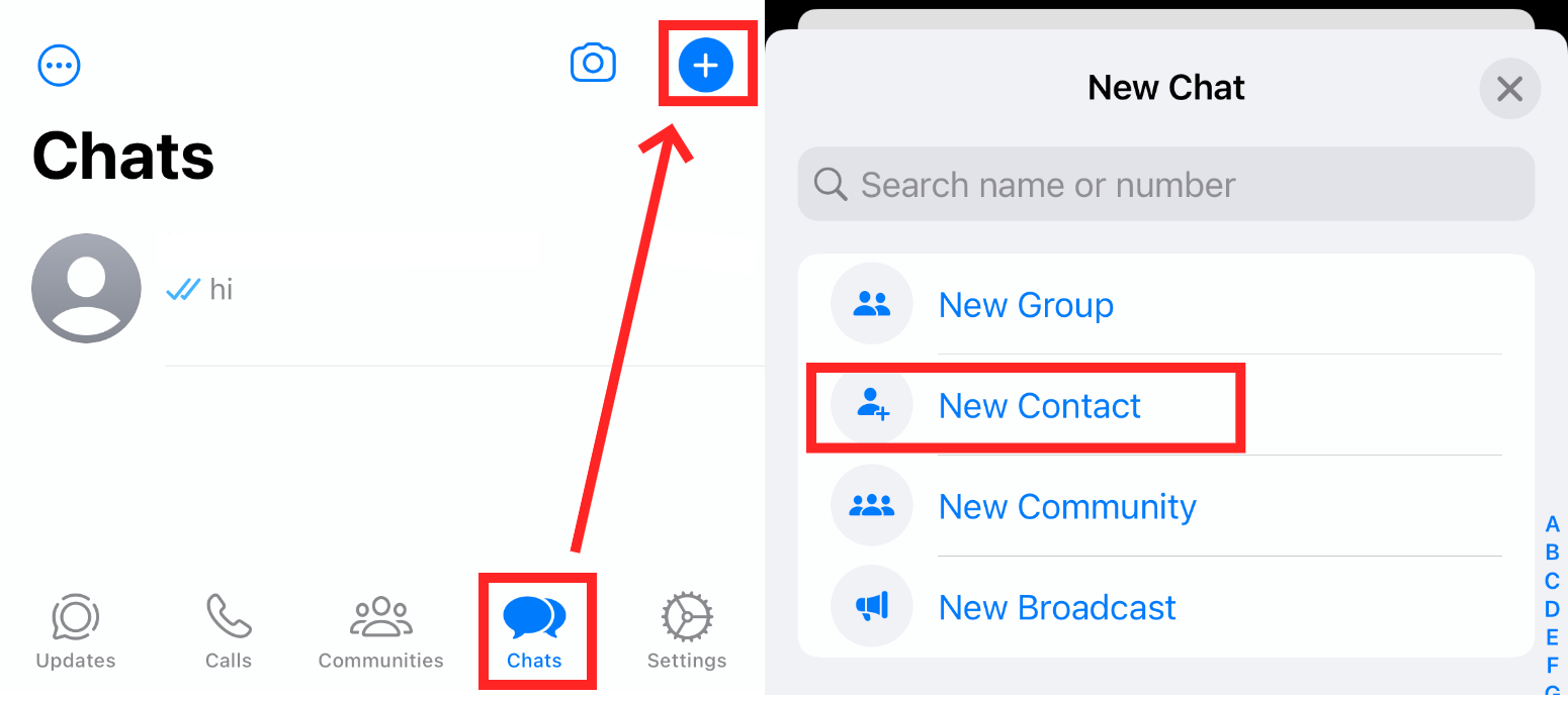 add new contact on whatsapp