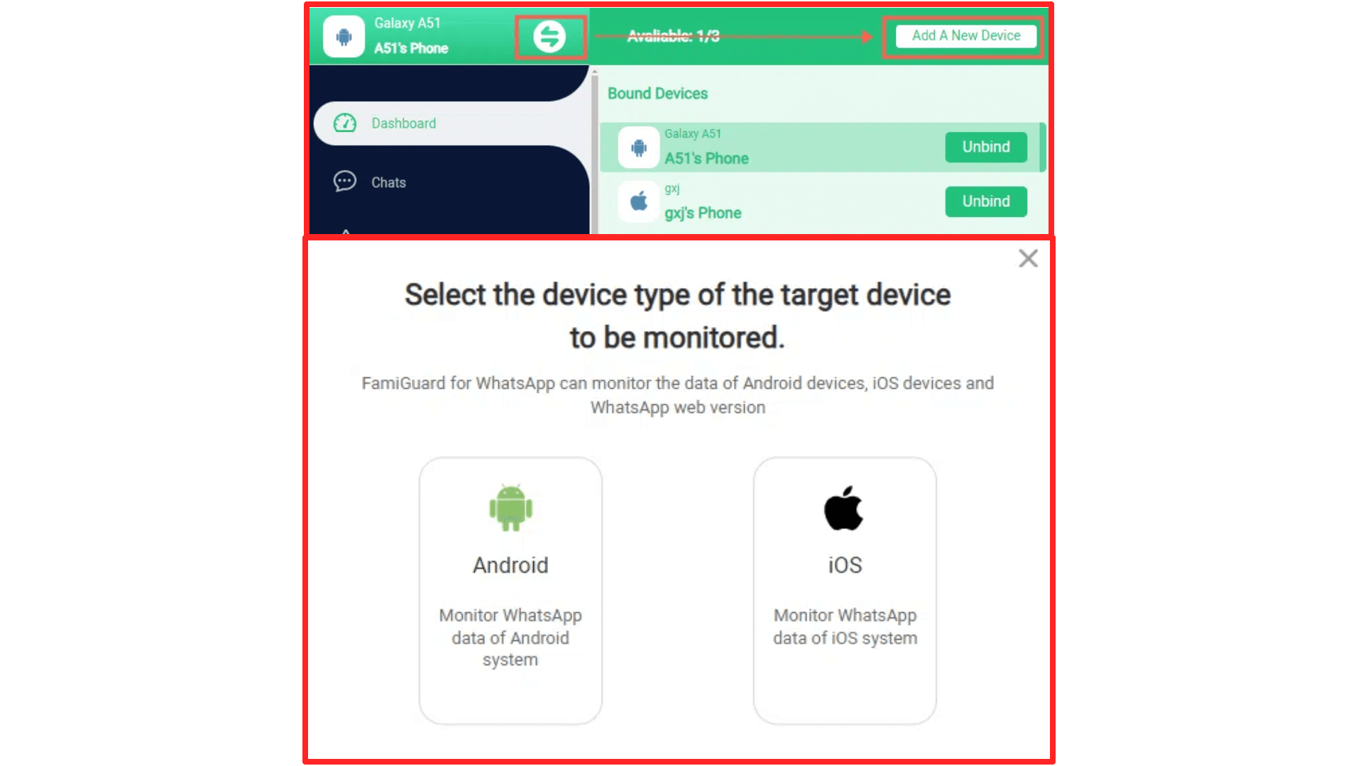 choose device type