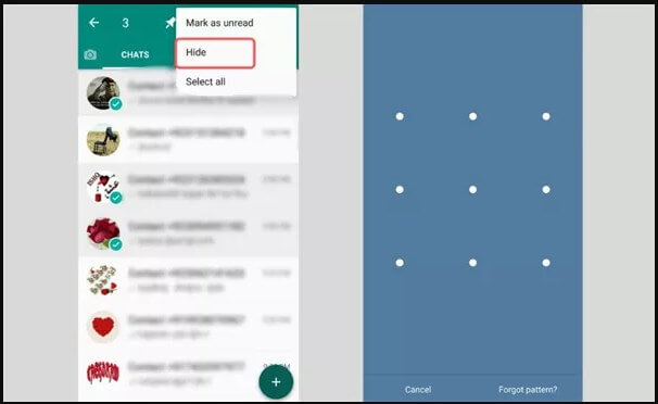 how to hide chat in gb whatsapp