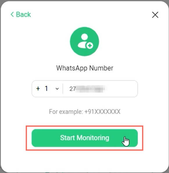 click on start monitoring