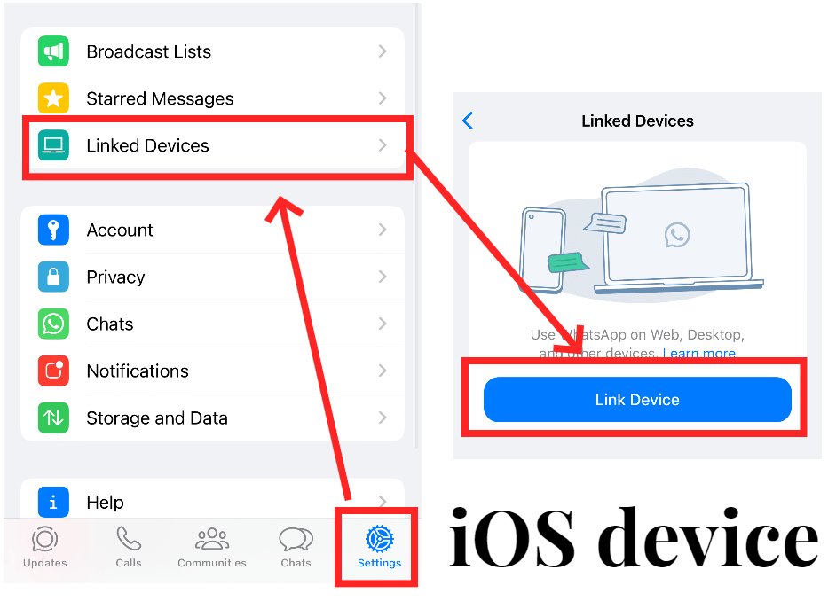 log in whatsapp web in iOS