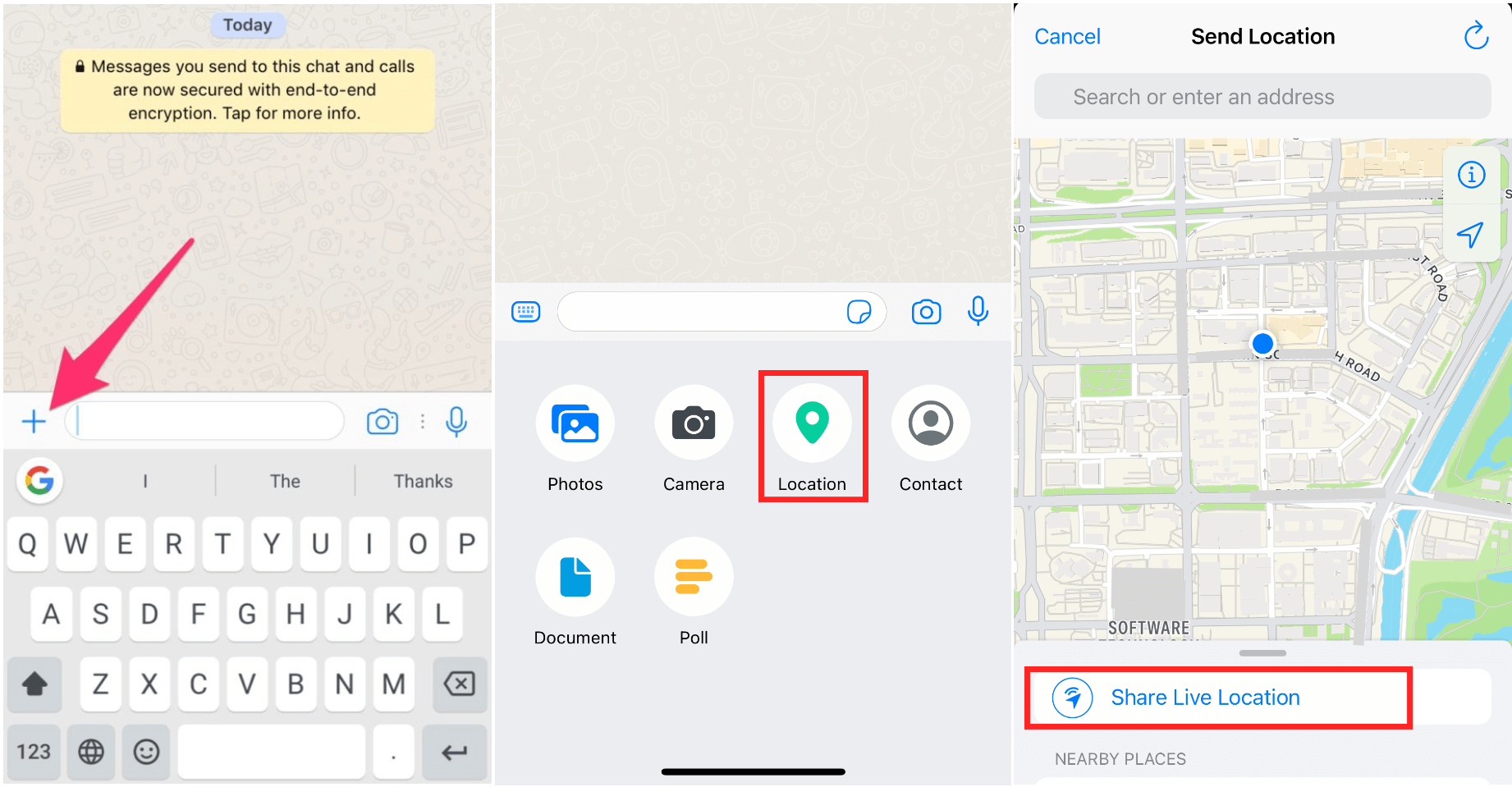 share location on whatsapp