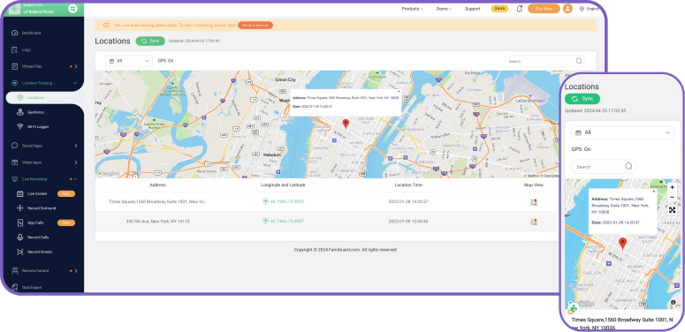 famiguard pro to track iphone location