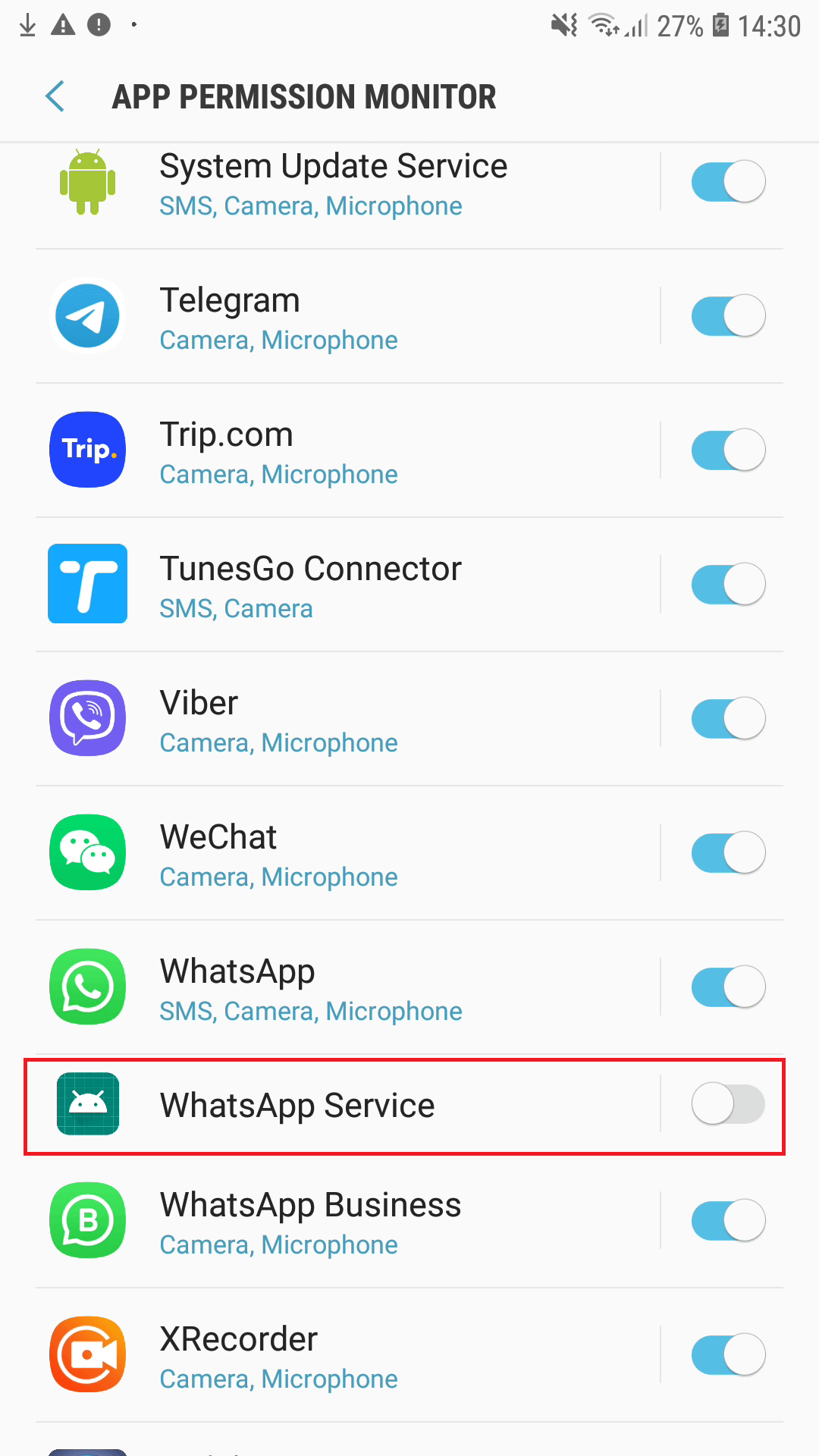 WhatsApp service